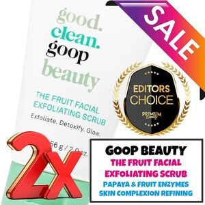 2X Goop Beauty The Fruit Facial Exfoliating Scrub